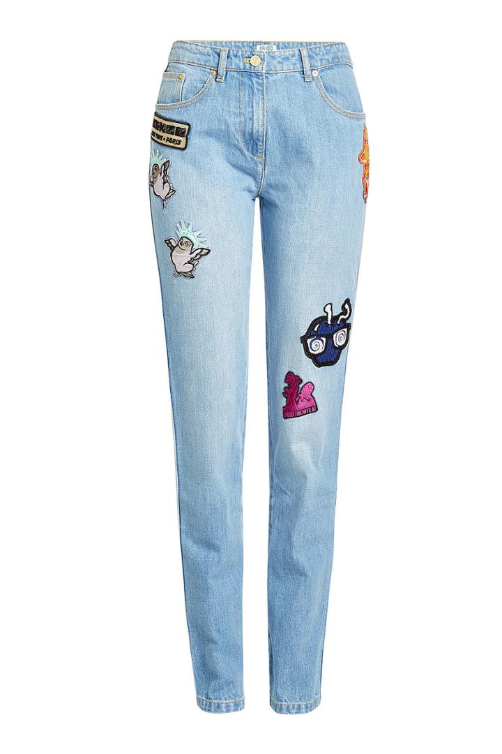 Kenzo Kenzo Patched Baggy Jeans