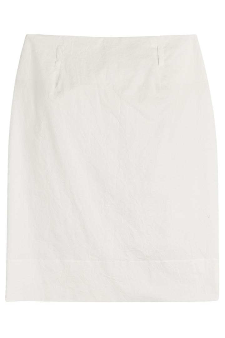 Jil Sander Jil Sander Wrinkled Cotton Skirt - White