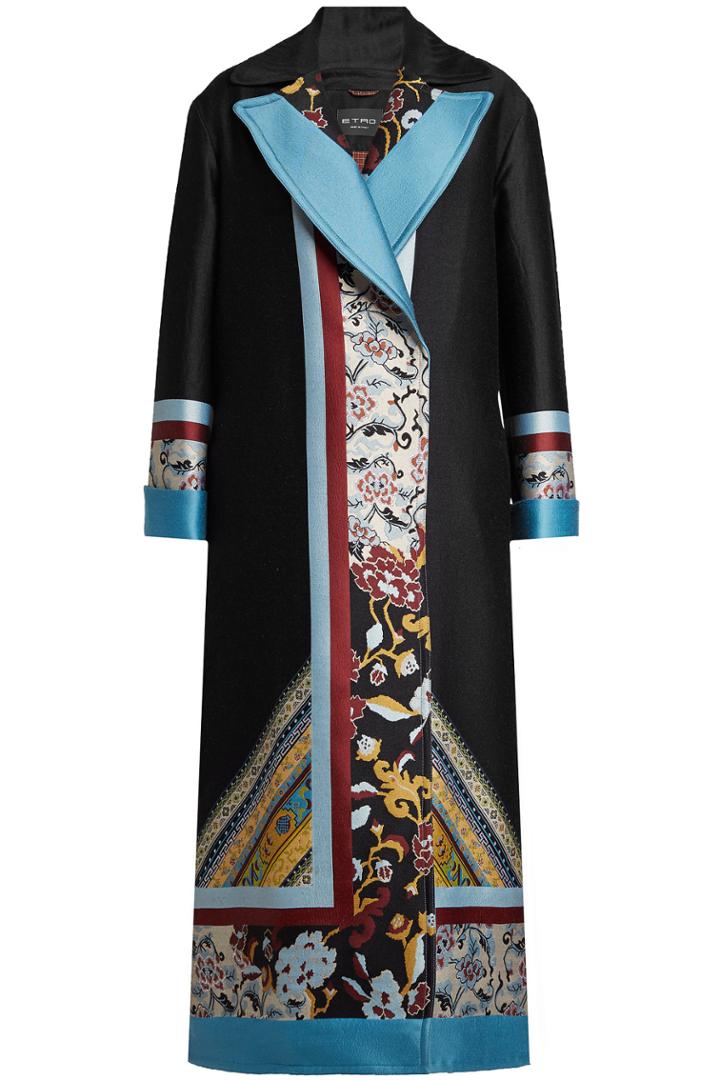 Etro Etro Printed Coat With Wool