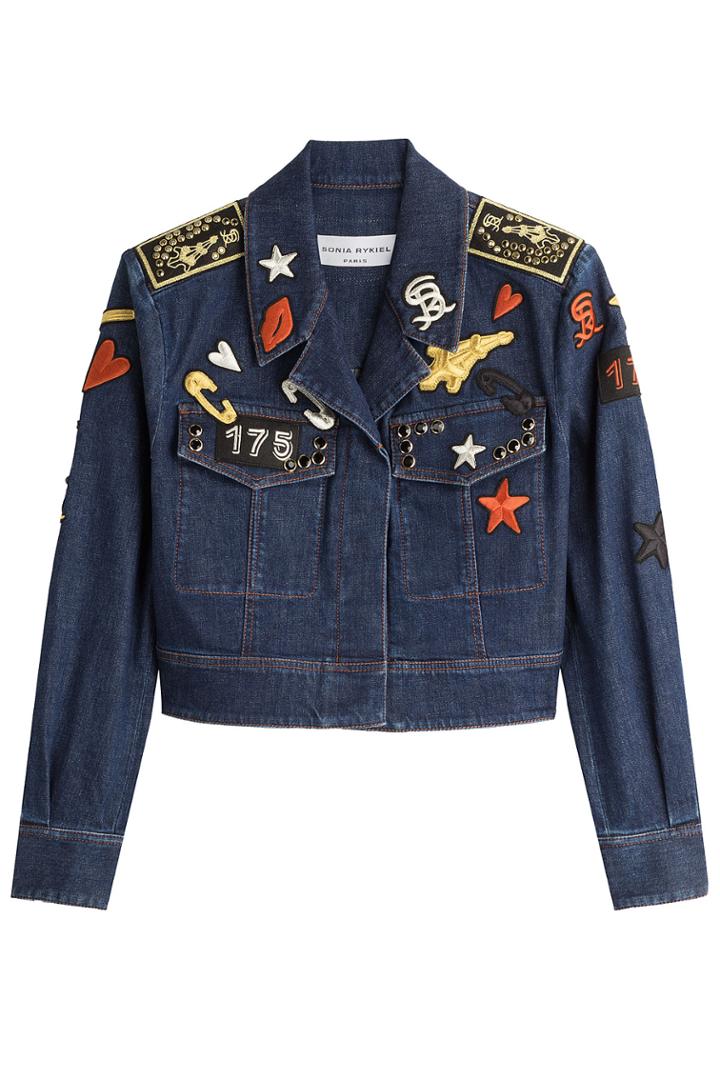Sonia Rykiel Sonia Rykiel Denim Jacket With Patches - Blue