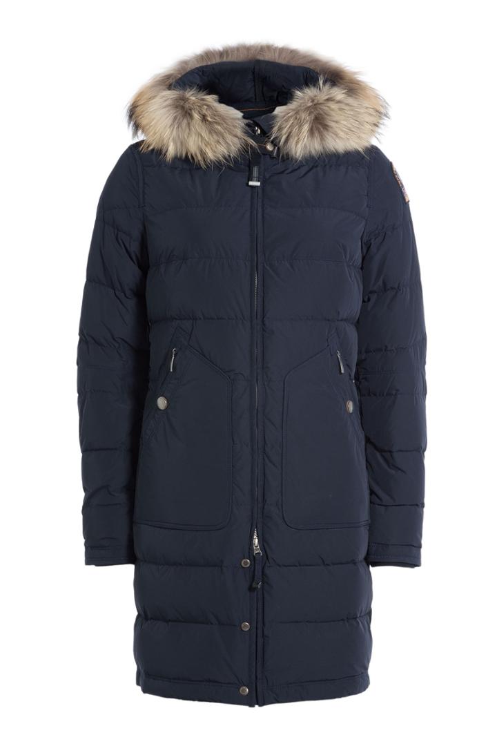 Parajumpers Parajumpers Light Long Bear Down Parka With Fur-trimmed Hood - Blue