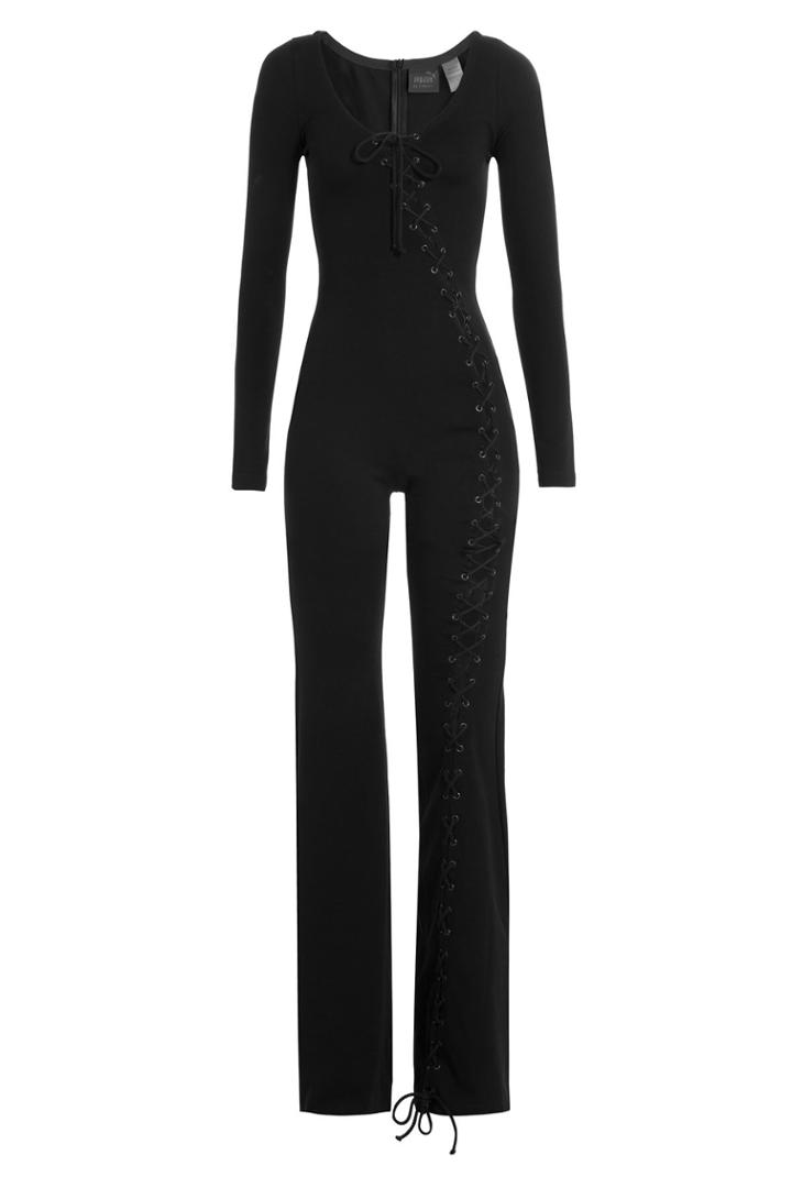 Fentyxpuma By Rihanna Fentyxpuma By Rihanna Jumpsuit With Lace-up Detail - Black