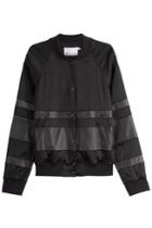 T By Alexander Wang T By Alexander Wang Leather Detailed Baseball Jacket
