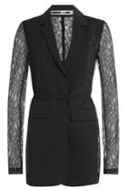 Mcq Alexander Mcqueen Mcq Alexander Mcqueen Blazer With Lace Sleeves - Black