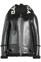 Balenciaga Balenciaga Le Bombardier Leather Jacket With Shearling