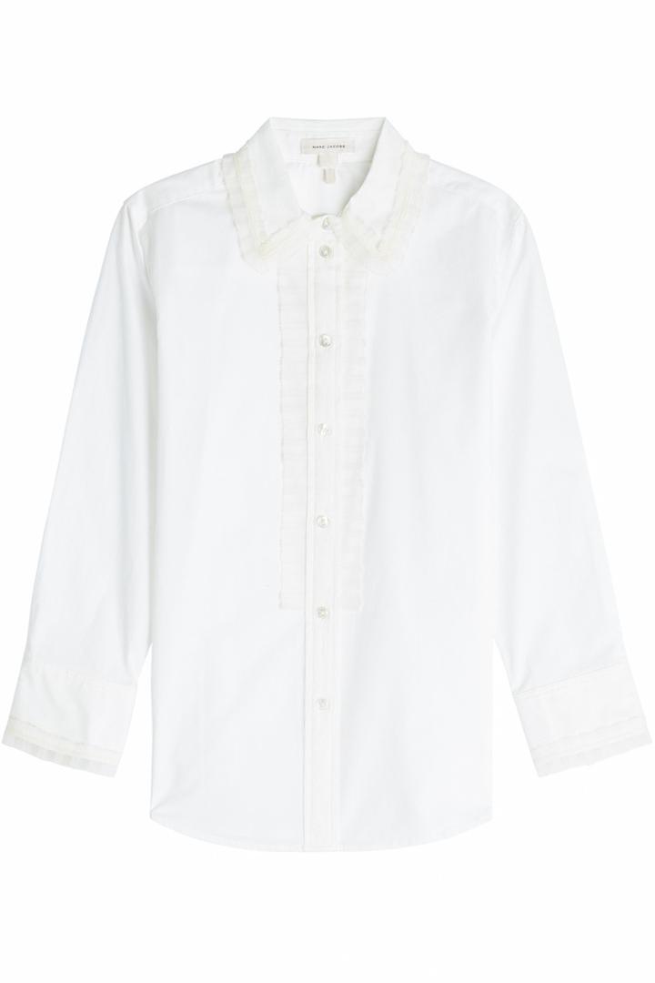 Marc Jacobs Marc Jacobs Cotton Shirt With Chiffon Trim