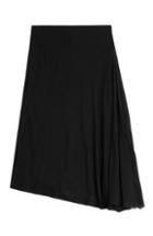 Donna Karan New York Flared Wool Midi-skirt