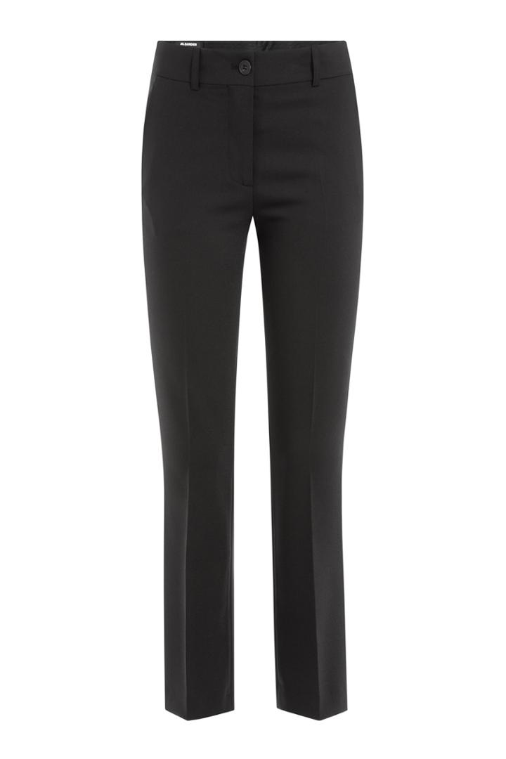 Jil Sander Navy Jil Sander Navy Straight Leg Pants With Wool - Black