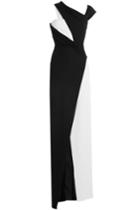 Mugler Mugler Floor Length Colorblock Gown - Black