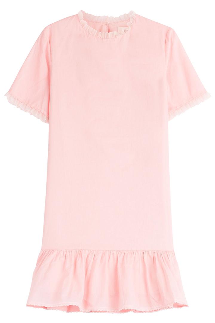Vanessa Bruno Athé Vanessa Bruno Athé Cotton Dress With Tulle Trims - Rose