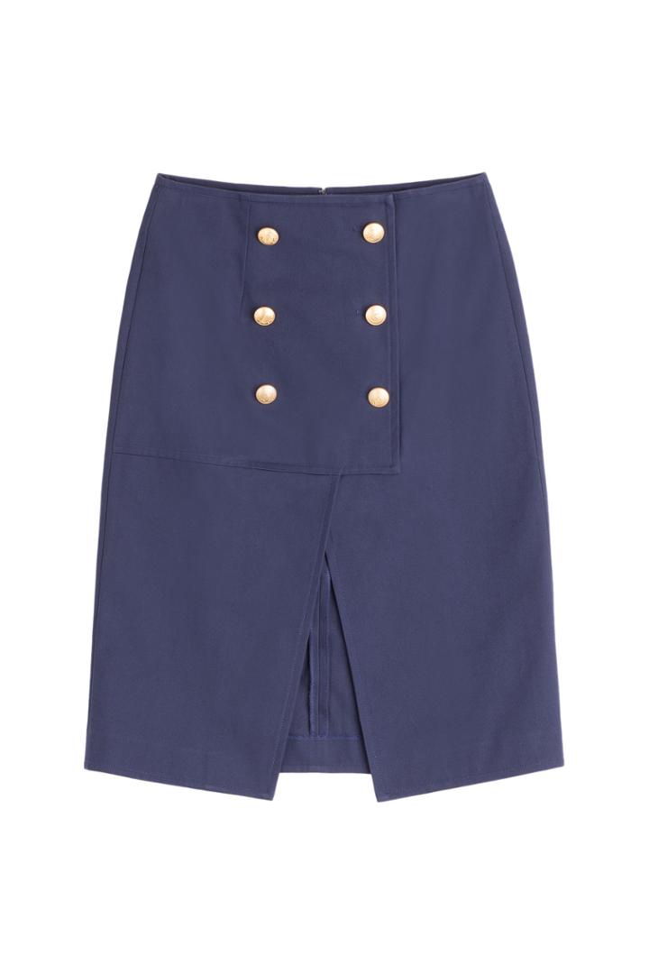Kenzo Kenzo Cotton Gabardine Skirt - Blue