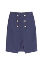Kenzo Kenzo Cotton Gabardine Skirt - Blue