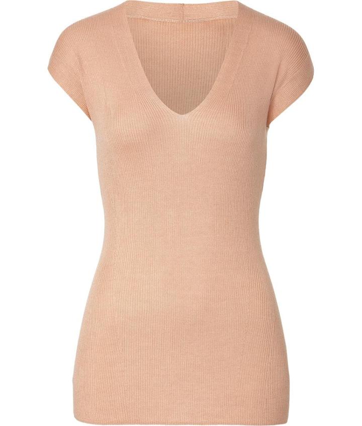 Donna Karan New York Cap Sleeve Cashmere-blend Top