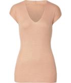 Donna Karan New York Cap Sleeve Cashmere-blend Top