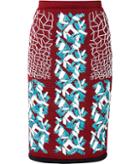 Peter Pilotto Embellished Mesh Ace Pencil Skirt