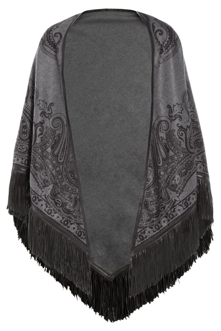 Etro Etro Printed Cashmere Scarf With Leather Fringe - Multicolor
