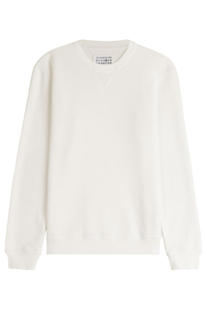 Maison Margiela Maison Margiela Cotton Sweatshirt With Elbow Patches - White
