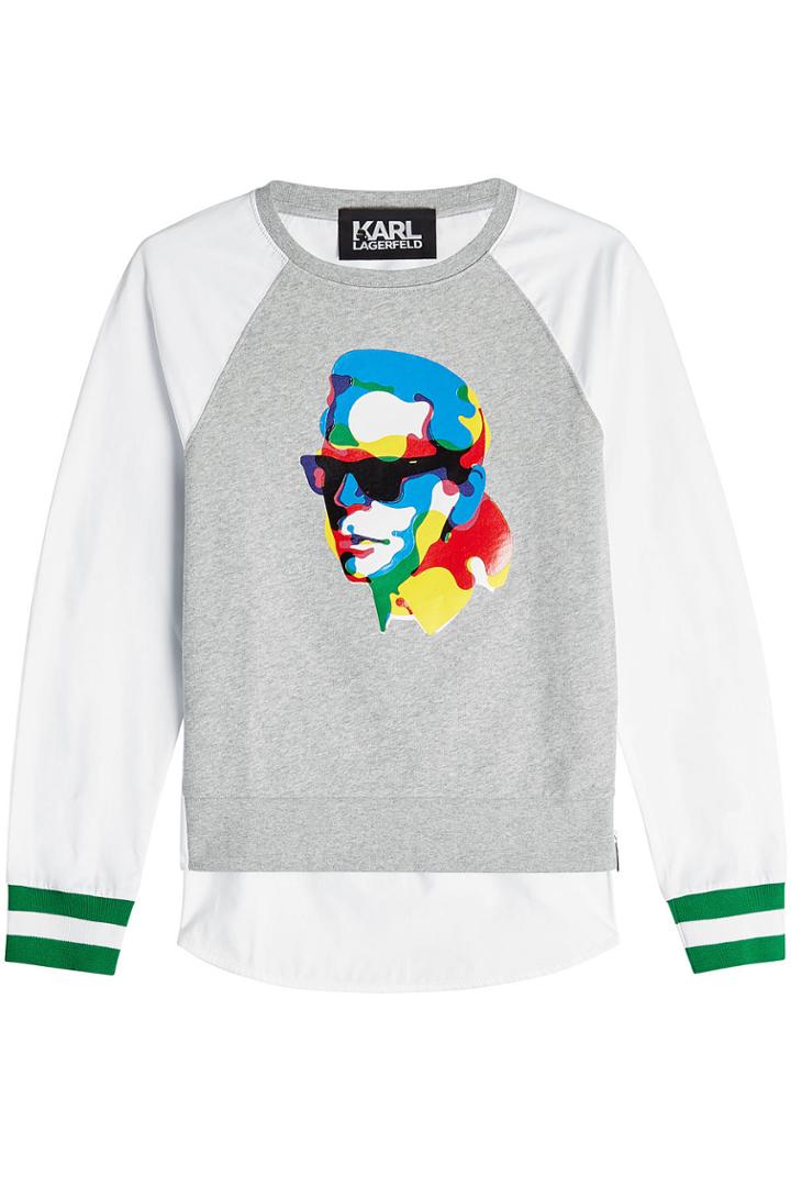 Karl Lagerfeld Karl Lagerfeld Printed Cotton Sweatshirt
