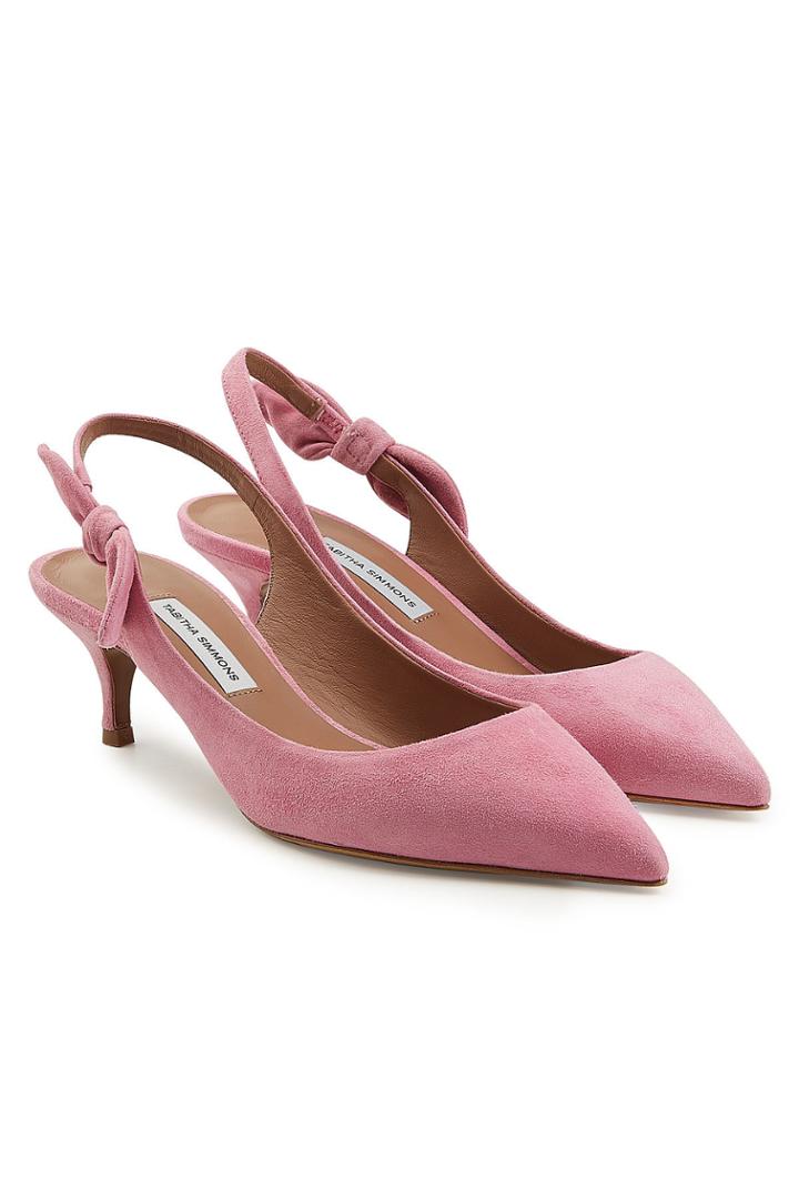 Tabitha Simmons Tabitha Simmons Rise Suede Kitten Heel Pumps