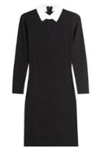 Paule Ka Paule Ka Dress With Contrast Collar And Cuffs - Black