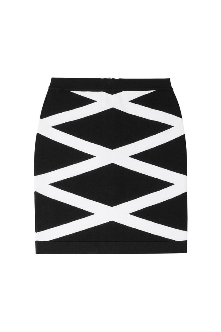 Balmain Balmain Intarsia Mini Skirt - Multicolored