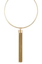 Kenneth Jay Lane Kenneth Jay Lane Choker With Chain Tassel - Gold