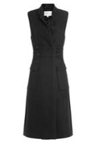Carven Carven Sleeveless Cotton Coat With Virgin Wool - Black