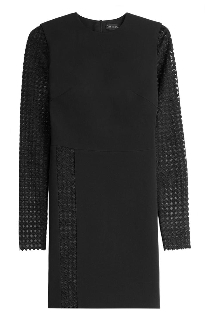 David Koma David Koma Long Sleeve Macrame Dress