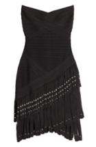 Herv L Ger Fringed Bandage Dress