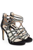 Steffen Schraut Steffen Schraut Suede Cage Sandals - Black