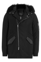 The Kooples The Kooples Down Jacket With Fur-trimmed Hood With Vest