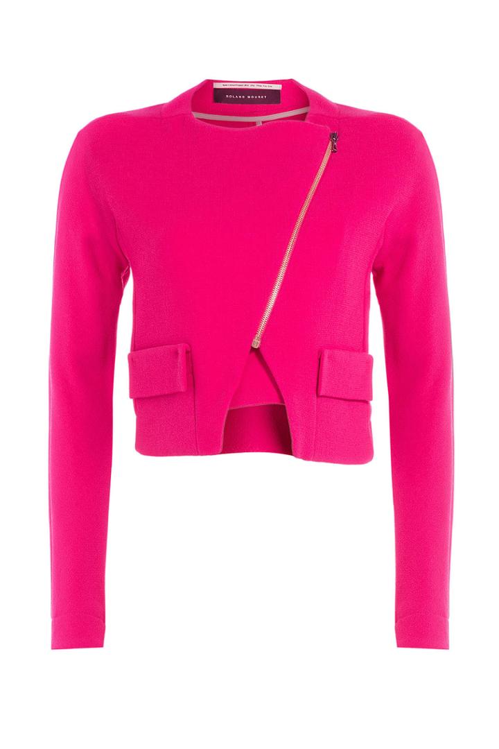 Roland Mouret Roland Mouret Zipped Wool Jacket - Magenta