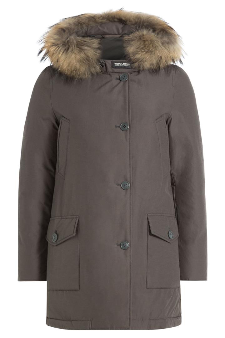 Woolrich Woolrich Down Parka With Fur-trimmed Hood - Grey
