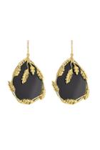 Aurélie Bidermann Aurélie Bidermann 18kt Yellow Gold Plated Earrings With Onyx