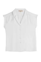 Michael Kors Michael Kors Sleeveless Silk Blouse - White