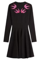 Mcq Alexander Mcqueen Mcq Alexander Mcqueen Dress With Beaded Sparrow Embellishment - Black