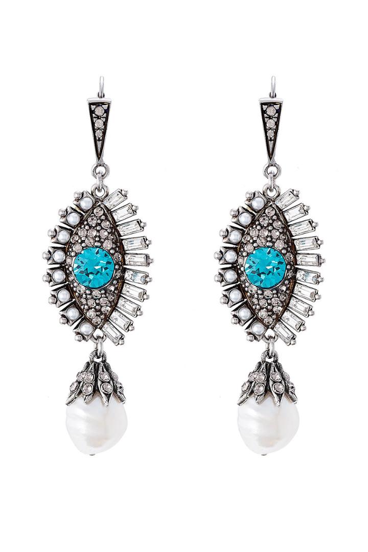 Alexander Mcqueen Alexander Mcqueen Eye Embellished Earrings - Multicolored
