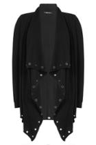 Ella Moss Ella Moss Asha Poncho Cardigan With Eyelets - Black