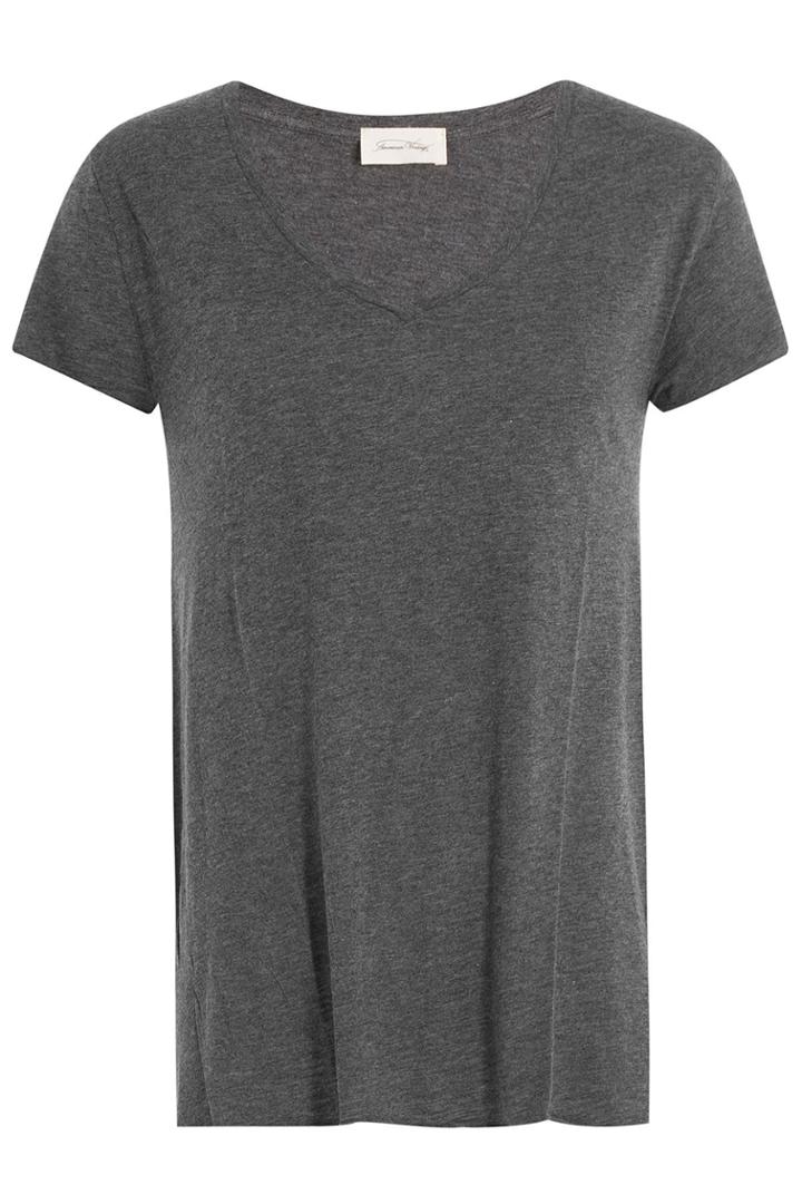 American Vintage American Vintage Cotton-jersey V-neck T-shirt
