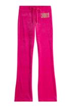 Juicy Couture Juicy Couture Embellished Velour Track Pants - Red