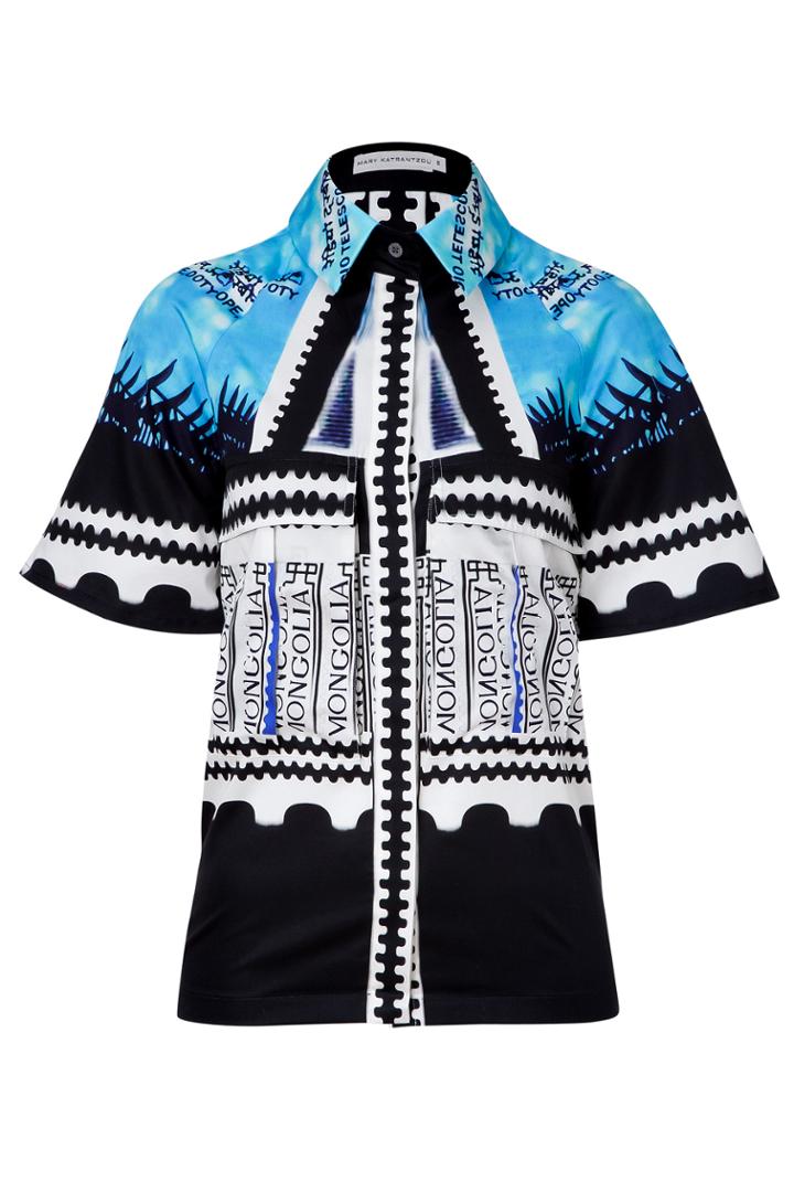 Mary Katrantzou Mary Katrantzou Multicolored Cotton Bloomberg Shirt - Black