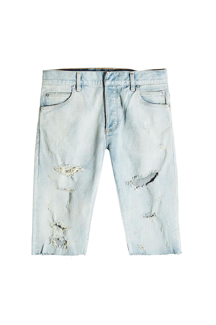 Balmain Balmain Distressed Denim Shorts