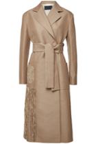 Proenza Schouler Proenza Schouler Embroidered Belted Coat With Wool And Cotton