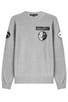 Alexander Wang Alexander Wang Wool-cashmere Pullover With Patches - Grey