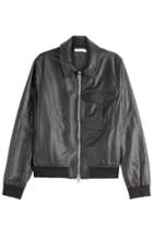 J.w. Anderson J.w. Anderson Leather Bomber Jacket - Black