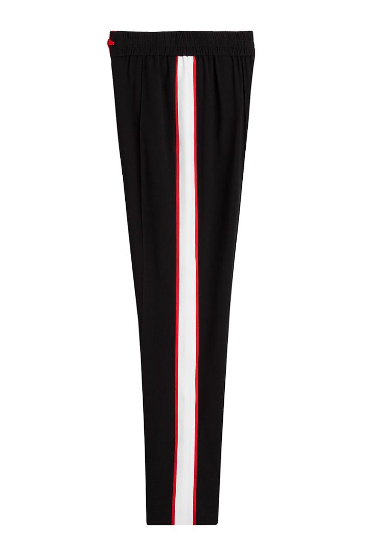 Kenzo Kenzo Straight Leg Pants With Contrast Stripes - Black