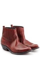 Golden Goose Golden Goose Brielle Leather Ankle Boots - Red