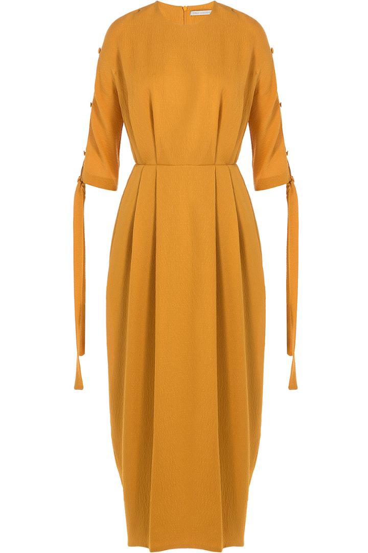 Emilia Wickstead Emilia Wickstead Silk Midi Dress - Yellow