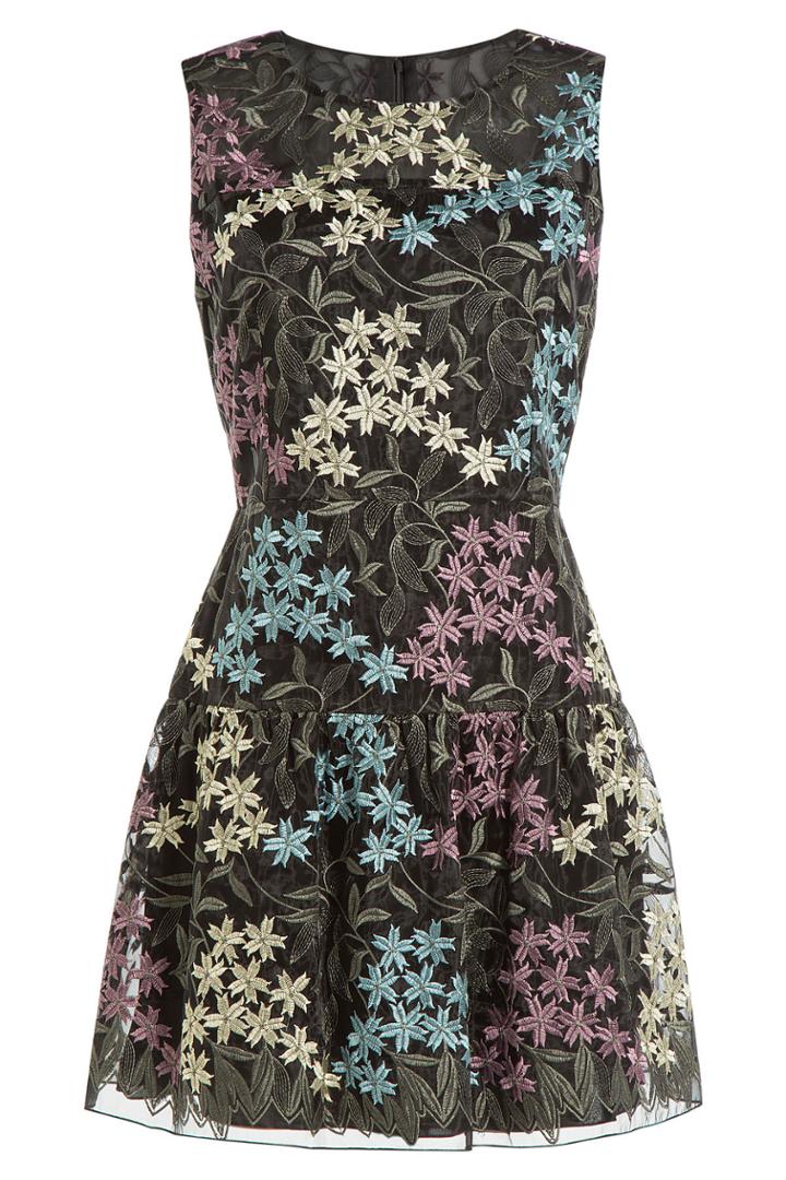 Anna Sui Anna Sui Embroidered Lace Dress - Multicolor