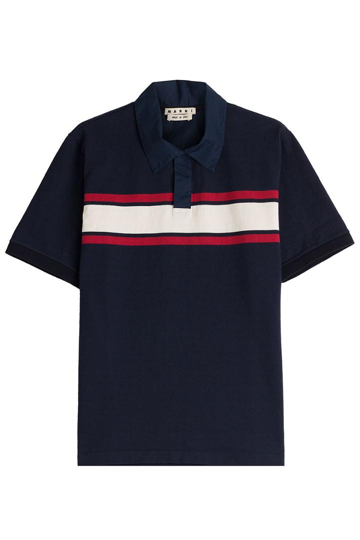 Marni Marni Cotton Polo Shirt With Colorblock Stripe - Multicolored